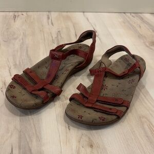 Taos Footwear Red Strappy Sandals